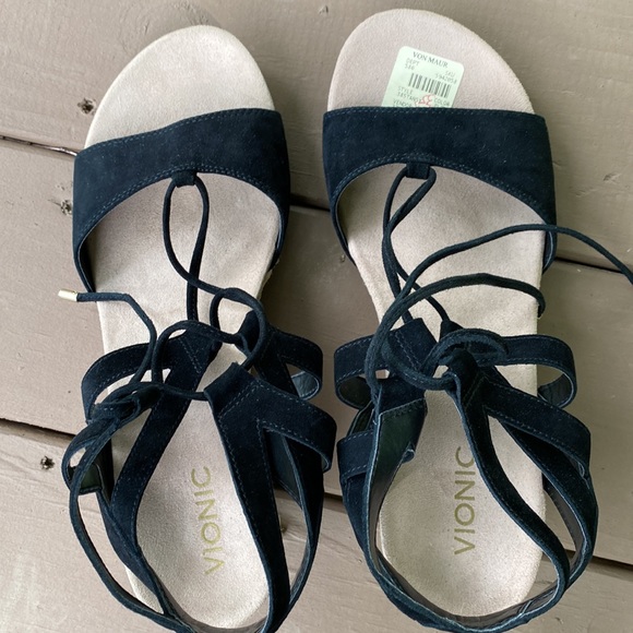 NWT Vionic Wedge Suede Sandals 11 - Picture 9 of 11